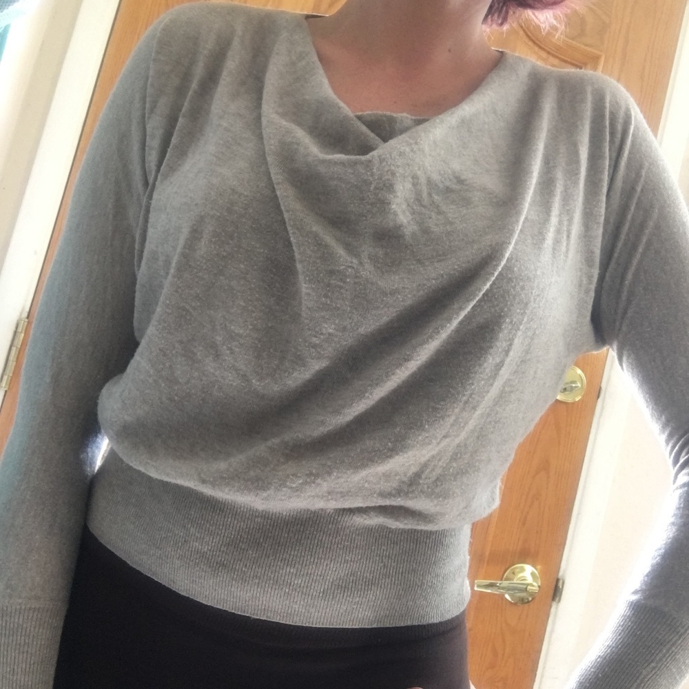 Soft Pale Brown Cowl Neck Sweater from LOFT